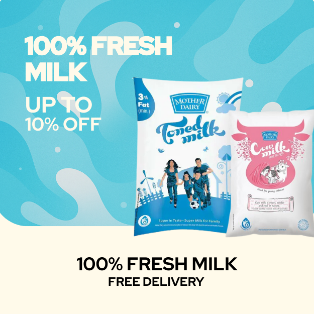 100% Fresh Milk - Free delivery