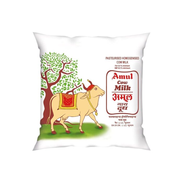 Amul Cow Milk Pouch Liquid 500 Ml