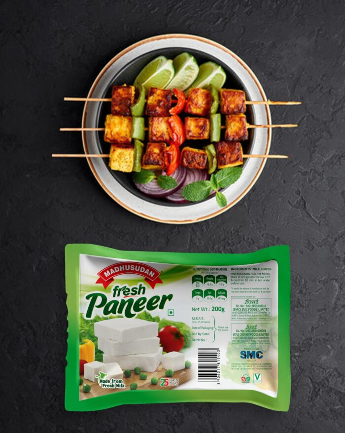 Madhusudan Fresh Paneer 200 gm Pack