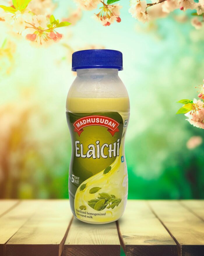 Madhusudan Flavored Milk 200 ml Elaichi Bottle Pack