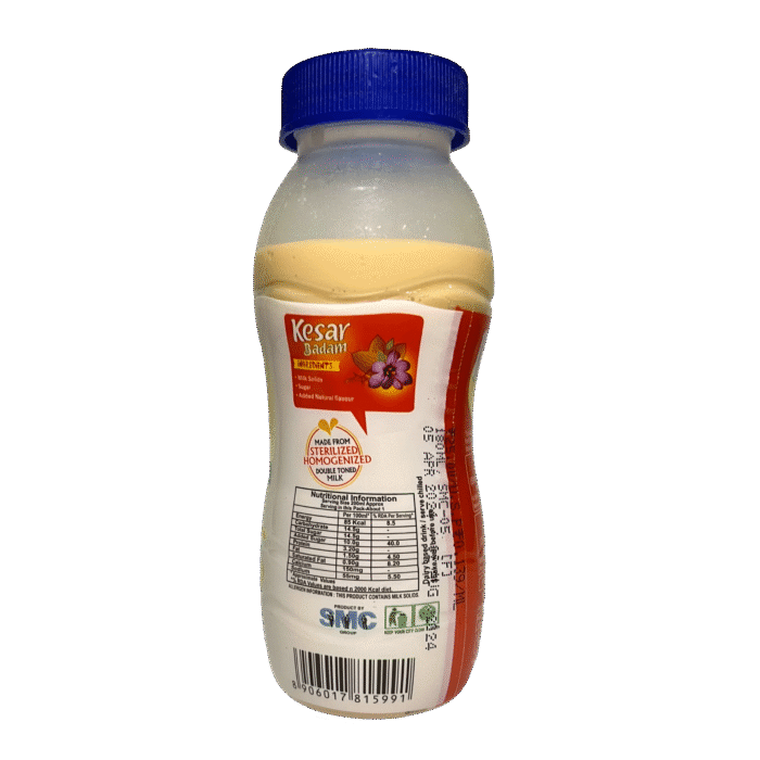 Madhusudan Flavored Milk 200 ml Kesar Badam Bottle Pack - Image 2